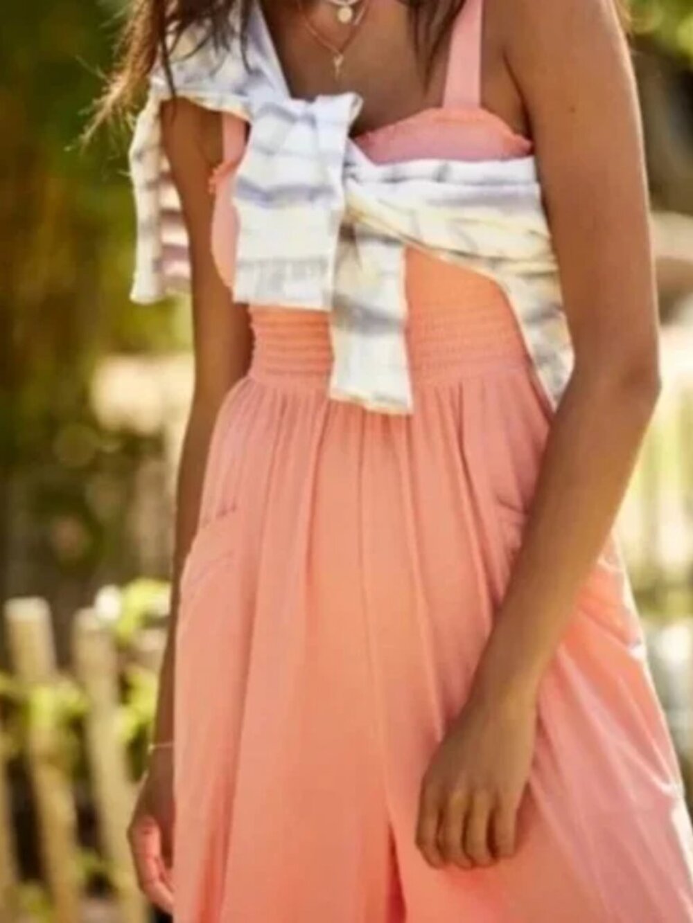Anthropologie Javiera Smocked Jumpsuit